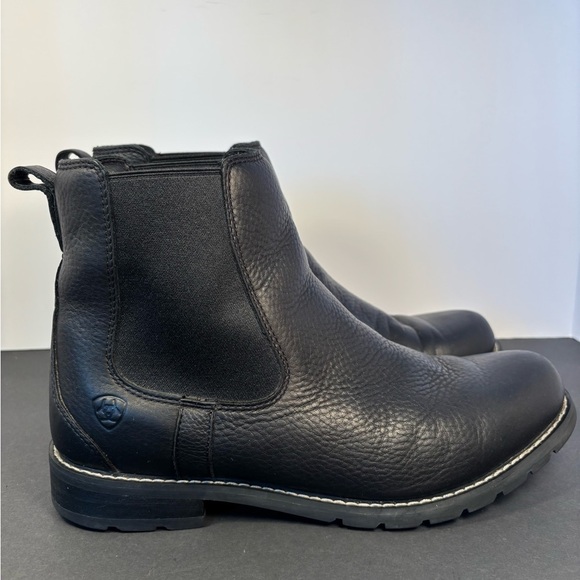 Ariat Men’s Leather Chelsea Boots Black Size 11D | Rugged Pull-On Ankle Boot - Picture 5 of 8